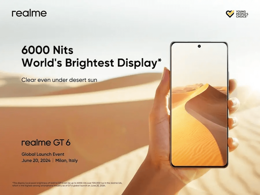 realme GT 6: Smartphone dengan Layar 6000 Nits Pertama di Dunia, Siap&nbsp;Rilis!